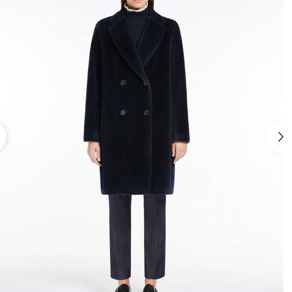 Max Mara Roseto Navy Blue Coat IT 42 US 6 - Picture 3 of 16